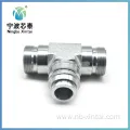 Jic NPT Male Union Tee Hydraulic Adapter Fitting